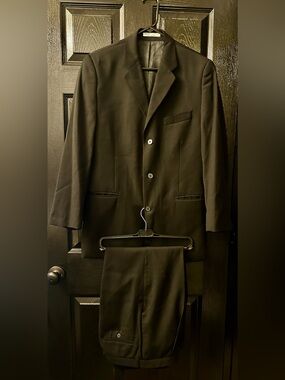 DKNY Essentials Black Two-Piece Men's Suit Preowned From Macy’s Men’s Store